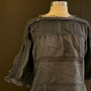 Isabel Marant, size 34, blue 100% silk 3/4 sleeve blouse